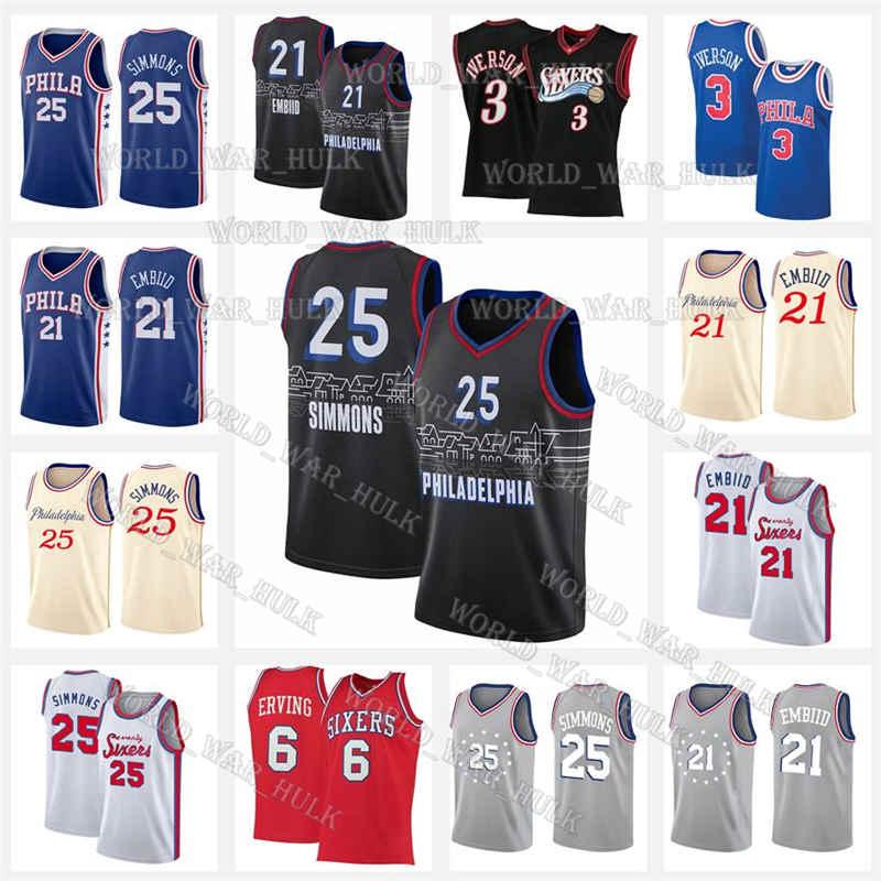 Ben 25 Simmons Jersey Allen 3 Iverson Joel 21 Embiid Julius Erving Al 42 Horford City 2021 New Philadelphia 76ers Basketball Jerseys, Black;red
Ben 25 Simmons Jersey Allen 3 Iverson Joel 21 Embiid Julius Erving Al 42 Horford City 2021 New Philadelphia 76ers Basketball Jerseys, Black;red