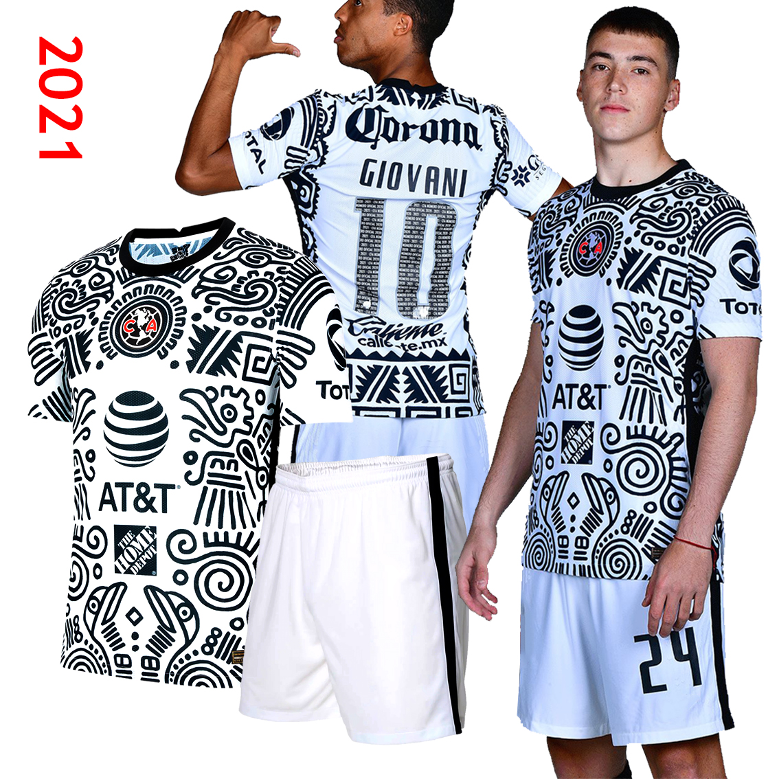 The New 2021 Club America Soccer Jersey Second Away Fan Jersey High-Quality Man Sweatshirt (Top + Pants)) (Choose Flocking Number), Black
The New 2021 Club America Soccer Jersey Second Away Fan Jersey High-Quality Man Sweatshirt (Top + Pants)) (Choose Flocking Number), Black