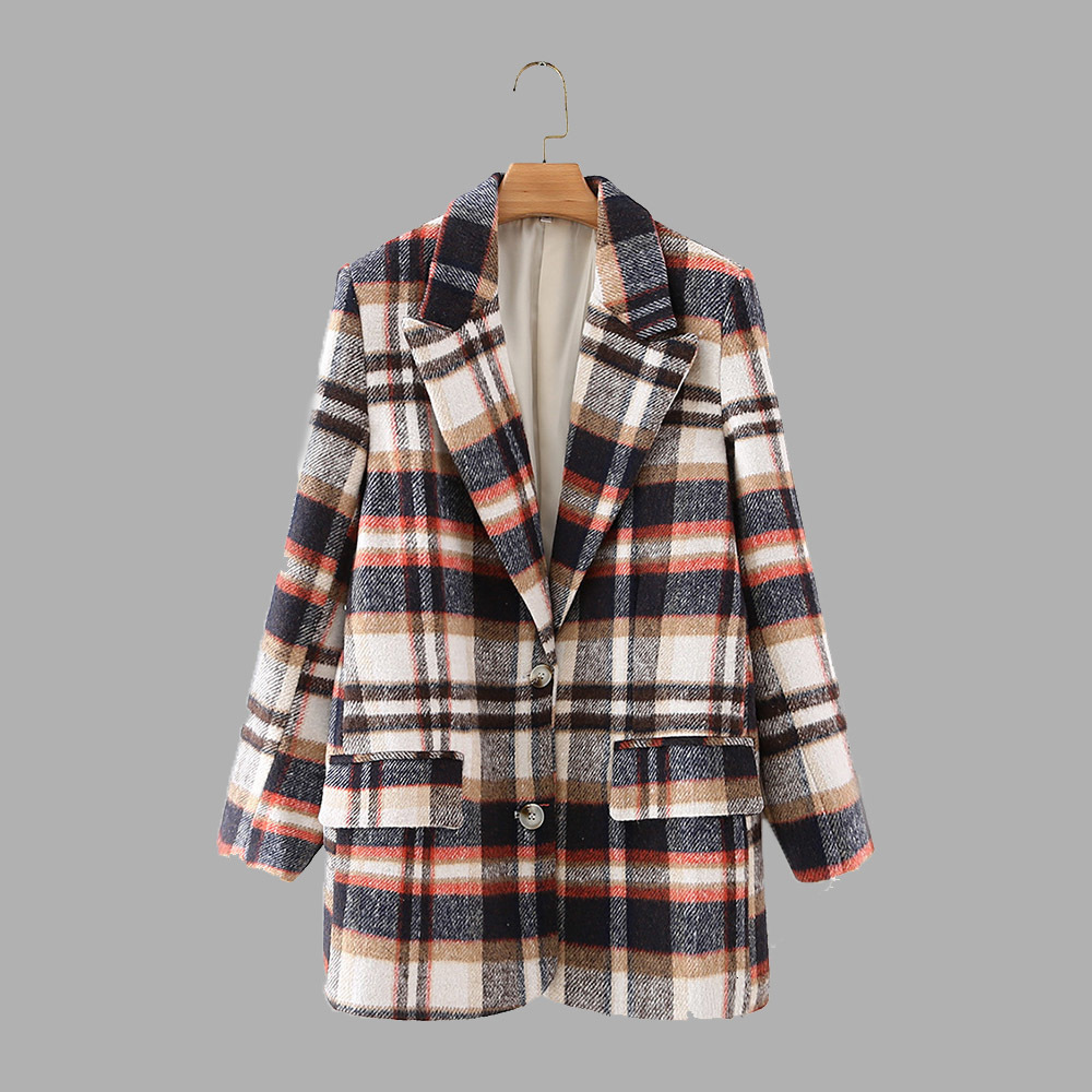 2021 New Japanese Autumn and Winter Coat Fashion Temperament Plaid Long Sleeve Single Breasted Thickening Yskn, Silver.
2021 New Japanese Autumn and Winter Coat Fashion Temperament Plaid Long Sleeve Single Breasted Thickening Yskn, Silver.