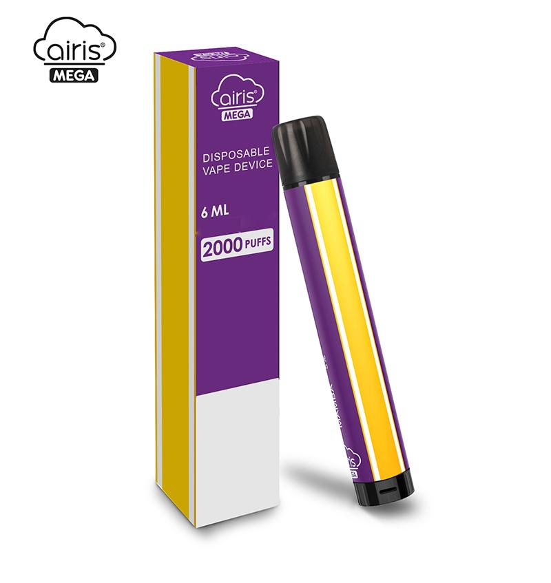 100% Authentic Airis Mega Disposable E Cigarette kit 2000 Puffs Built in 1050mAh battery With 6ml pod cartridge
100% Authentic Airis Mega Disposable E Cigarette kit 2000 Puffs Built in 1050mAh battery With 6ml pod cartridge