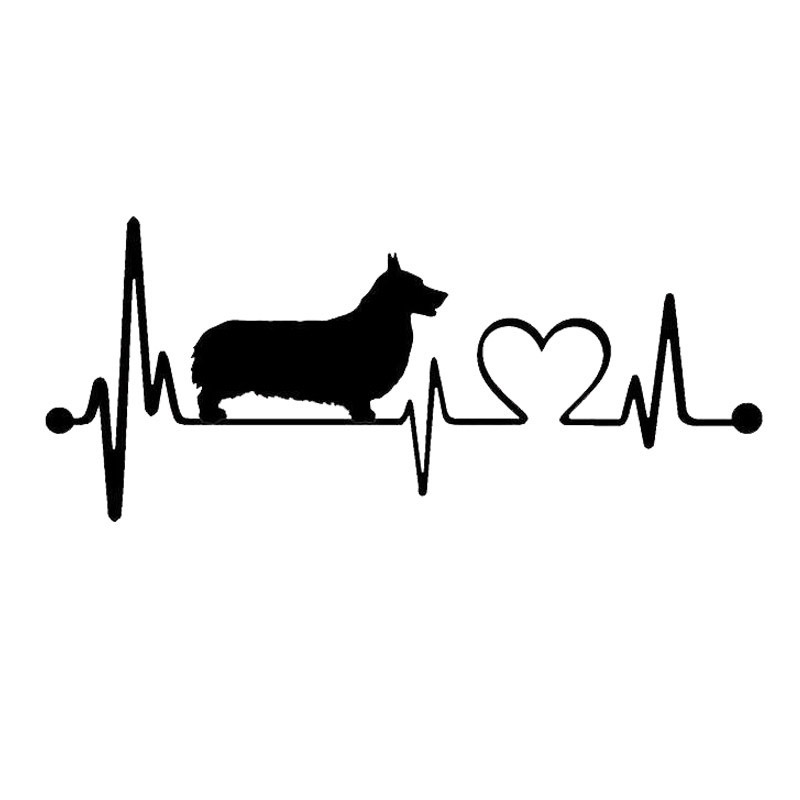 19*8.3CM Pembroke Welsh Corgi Heartbeat Dog Car Stickers Vinyl Decal Car Styling Accessories Black/Silver S1-0709
19*8.3CM Pembroke Welsh Corgi Heartbeat Dog Car Stickers Vinyl Decal Car Styling Accessories Black/Silver S1-0709