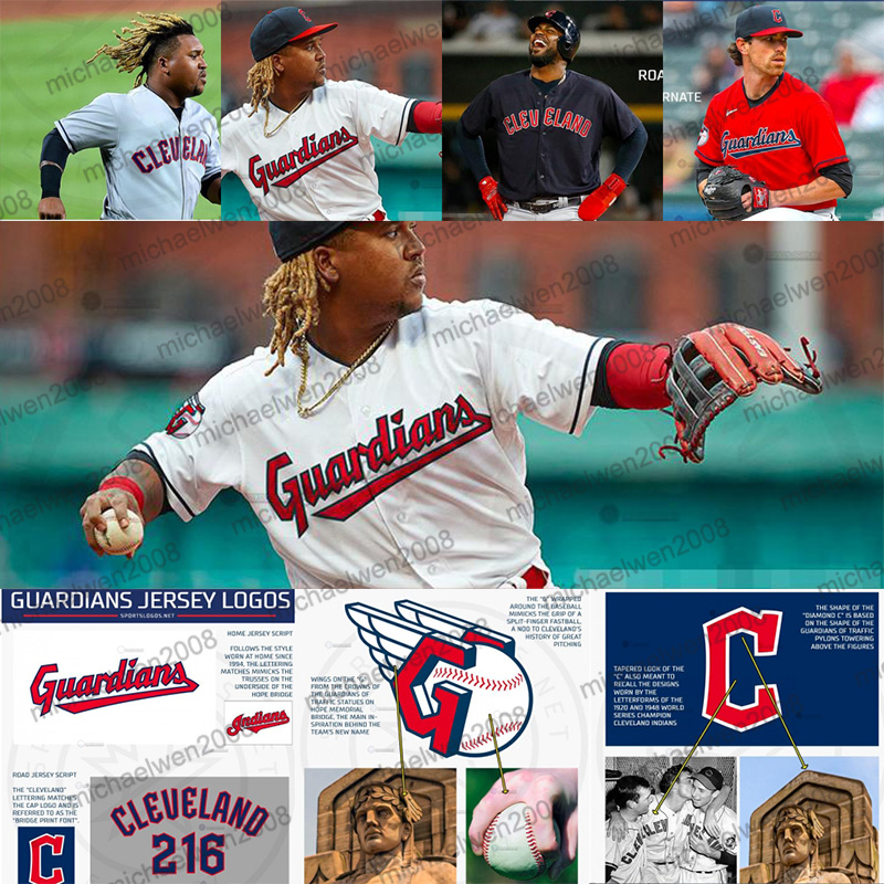 Shane Bieber Jersey 2021-22 Guardians jerseys Cleveland Jose Ramirez Austin Hedges Roberto Perez Bobby Bradley Cesar Hernandez Amed Rosario Daniel Johnson Custom от DHgate WW