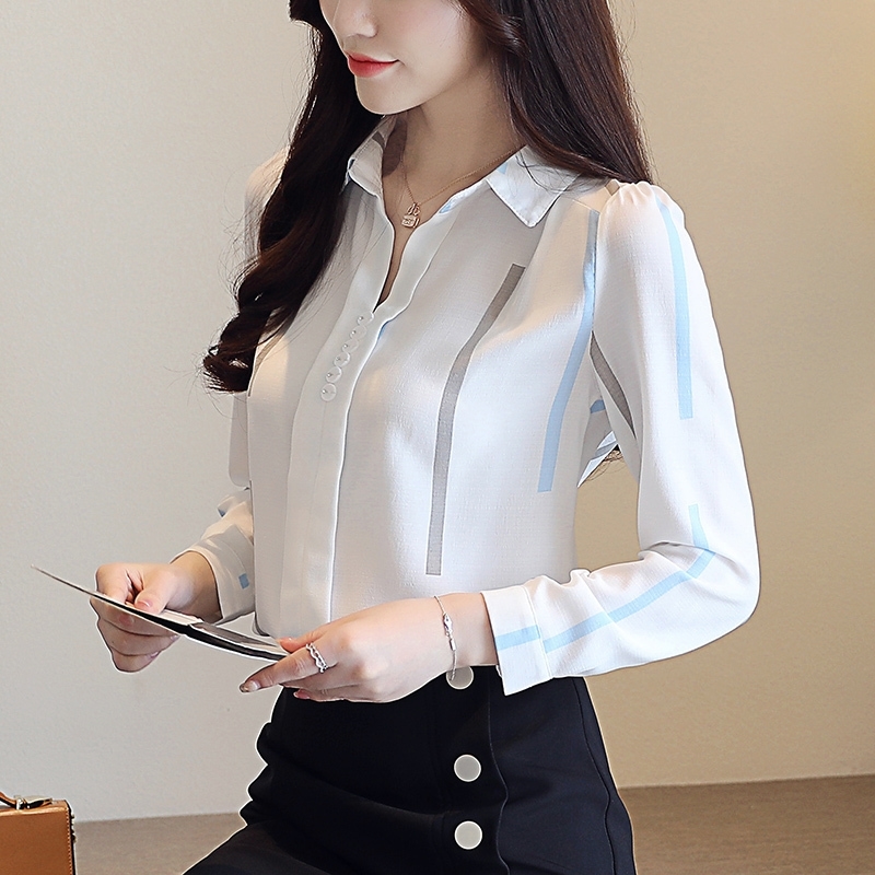 fashion woman spring long sleeve women shirts striped blouse shirt office work wear womens tops and blouses T200502
