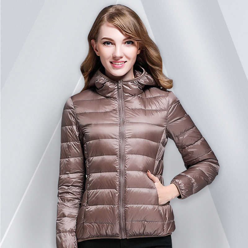 WYWAN women jacket fall/winter hooded ultra-light fashion lightweight down jacket women Korean version jacket warm lightwe 210819