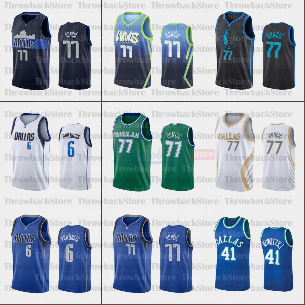 2021 Basketball Jersey Mens Luka Kristaps 6 Porzingis 77 Doncic Dirk 41 Nowitzki Mesh Retro Multi blue navy white green, Black;red
2021 Basketball Jersey Mens Luka Kristaps 6 Porzingis 77 Doncic Dirk 41 Nowitzki Mesh Retro Multi blue navy white green, Black;red