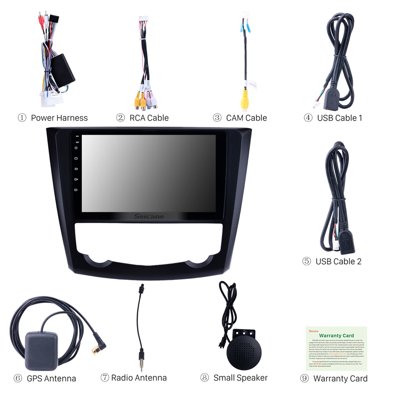 Android 9" 2Din Car dvd Radio Multimedia Player For 2016-2017 Renault Kadjar GPS Wifi HD Touchscreen Head Unit Stereo