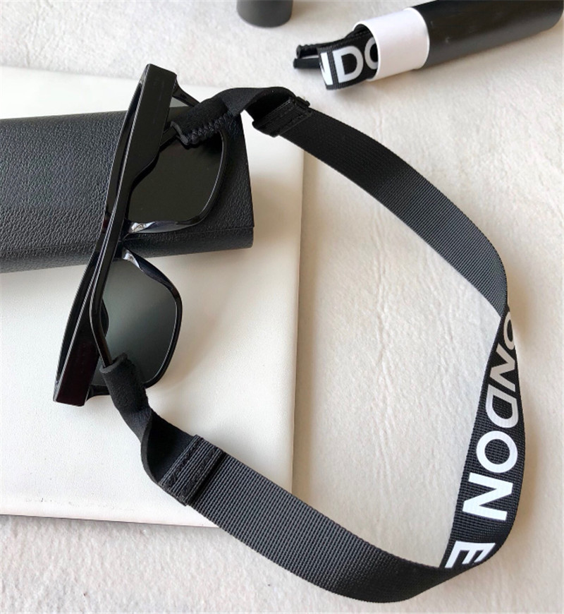 Black Hot-selling fashion sunglasses, rope unisex full-frame glasses, multi-color optional cool style sunglasses Rectangular glasses 4293