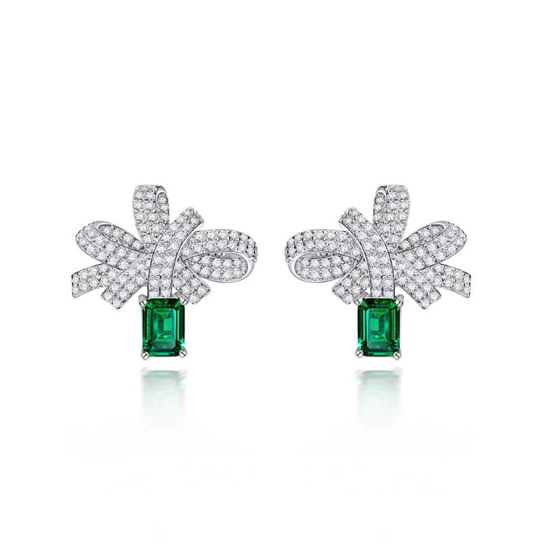 Luxury 925 Sterling Silver Created Moissanite Diamond Emerald Gemstone Birthstone Bow Ear Studs Earrings For Women Fine Jewelry
Luxury 925 Sterling Silver Created Moissanite Diamond Emerald Gemstone Birthstone Bow Ear Studs Earrings For Women Fine Jewelry