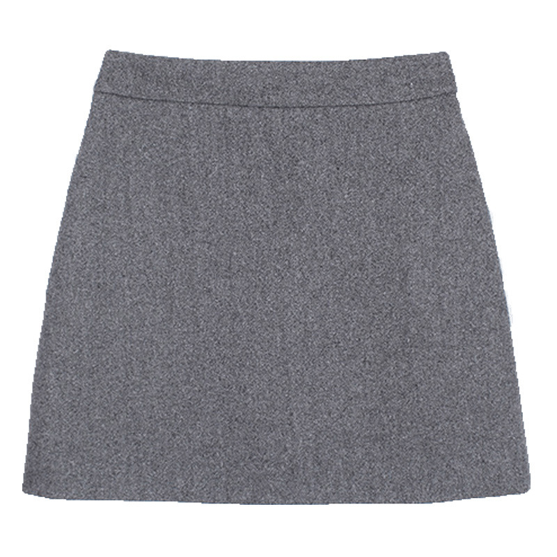 Highwaist Wool Aline Winter Skirt Women Autumn Slim Woollen Skirt Women Black Mini Skirts Jupe Femme 210306