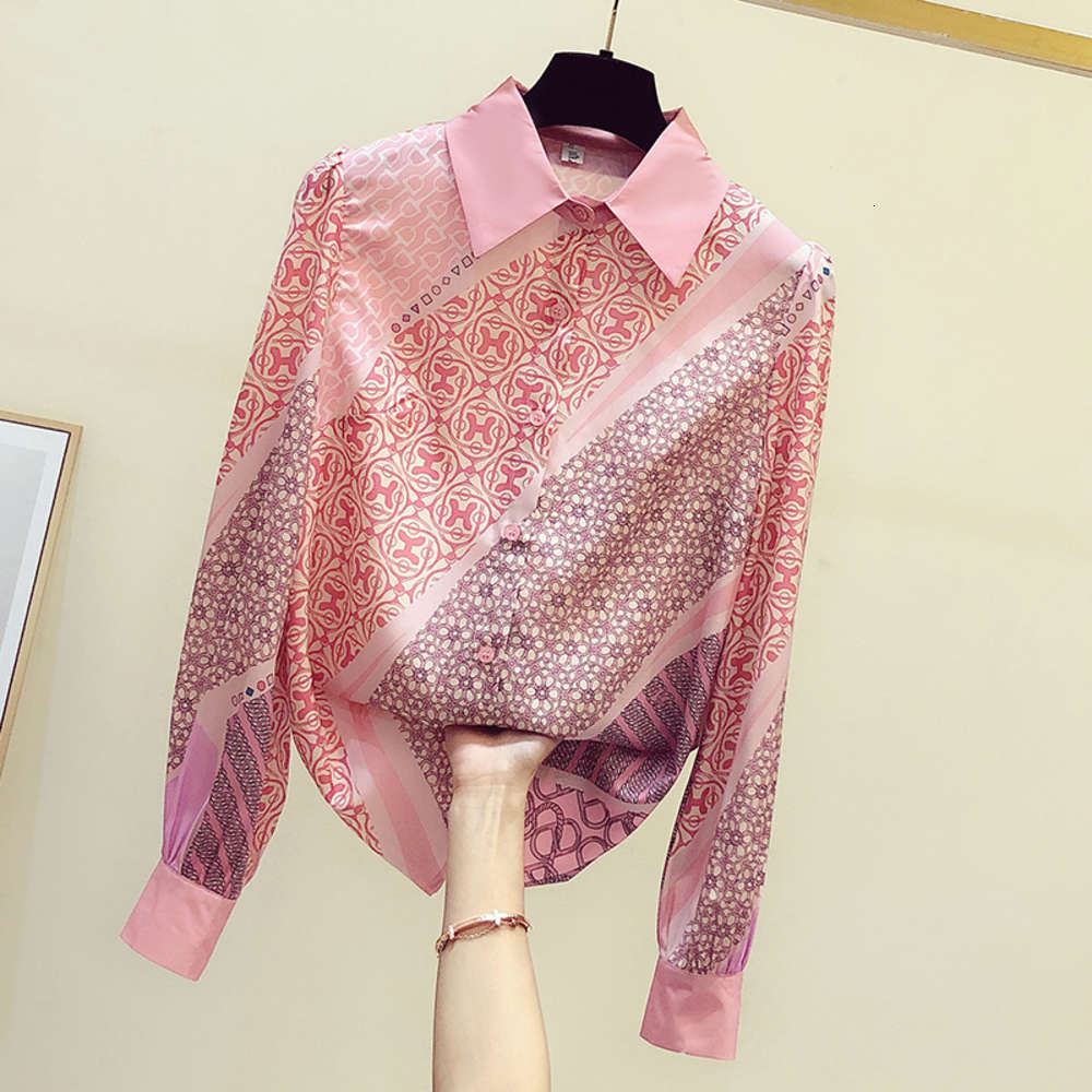 shirts spring and autumn Hong Kong printing contrast long sleeve women's design sense minority floral foreign style, White
shirts spring and autumn Hong Kong printing contrast long sleeve women's design sense minority floral foreign style, White