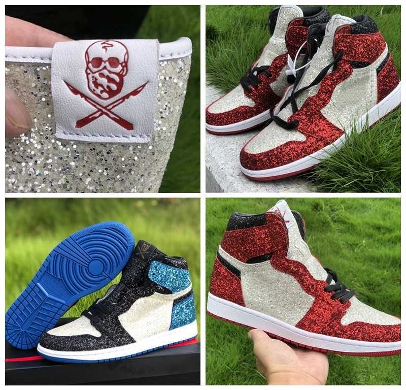 Top Quality Jumpman 1 North Pole Chicago by The Shoe Surgeon 2020 New Men Womens Basketball Shoes Red Blue Diamond Crystallized
Top Quality Jumpman 1 North Pole Chicago by The Shoe Surgeon 2020 New Men Womens Basketball Shoes Red Blue Diamond Crystallized