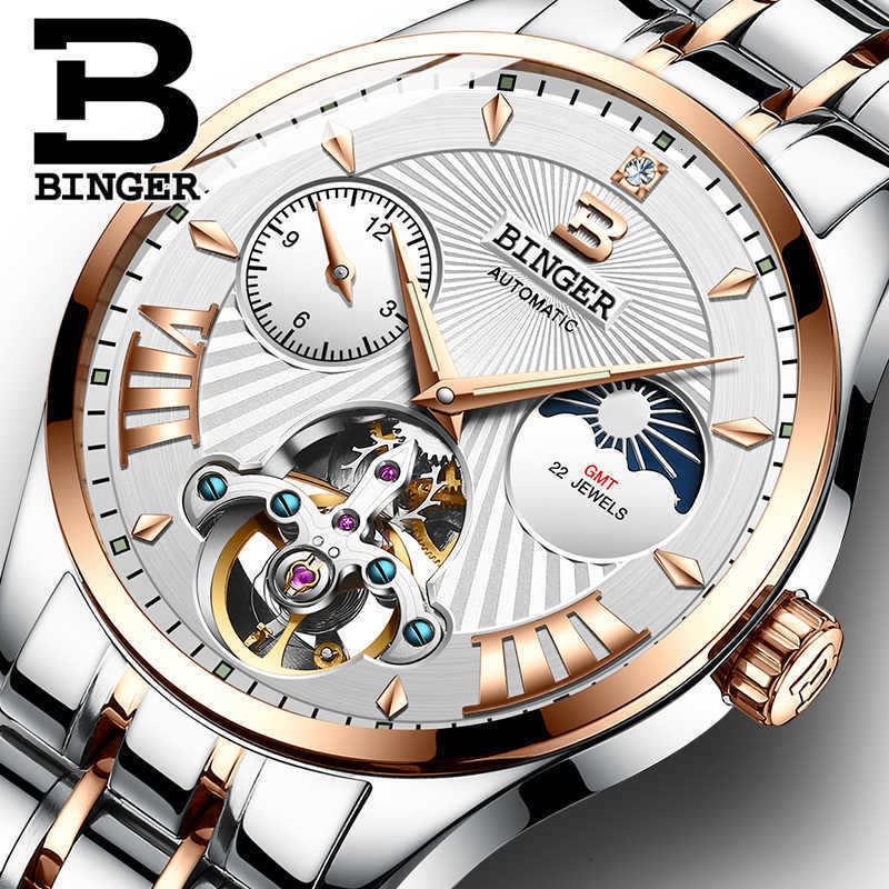 Swiss Binger Mechanical Fashion Men's Watches Skeleton Wrists Automatic Clock Waterproof Relogio Masculino, Slivery;brown
Swiss Binger Mechanical Fashion Men's Watches Skeleton Wrists Automatic Clock Waterproof Relogio Masculino, Slivery;brown