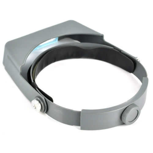 4 Lens Binocular Magnifier Optivisor Headset Light Lamp Head Band Set 4x Lighted Magnifying Glass Eye Loupe Watch Repair Welding Car