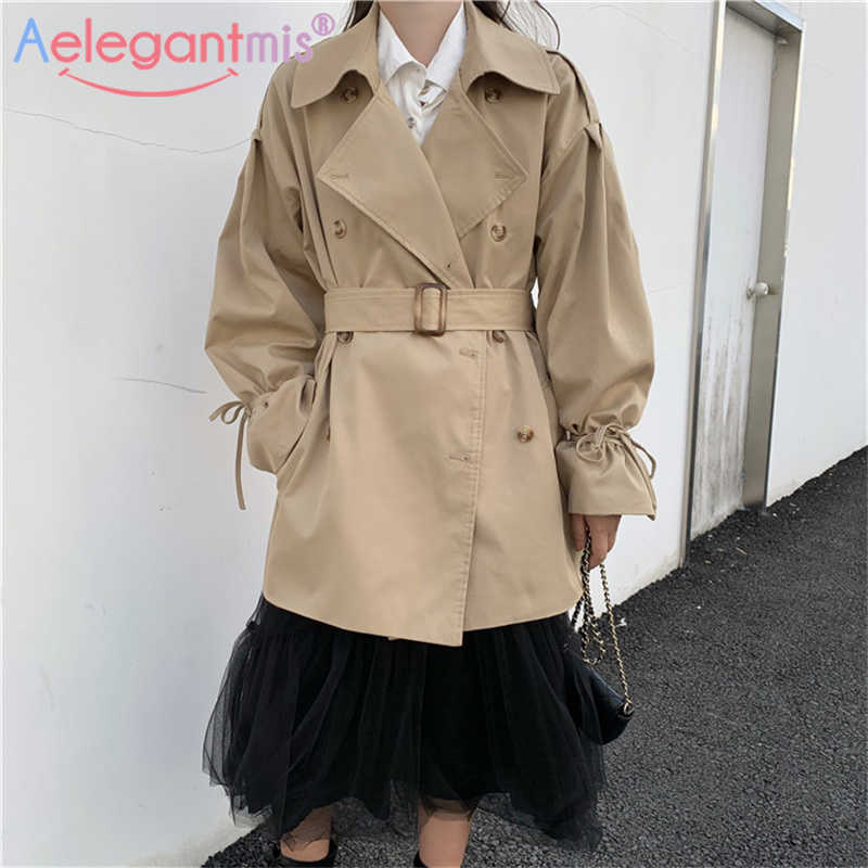 Aelegantmis Causal Vintage Trench Coat for Women Sashes Drawsrting Kawaii Korean Female Coats Belt Windbreaker Chic 210607, Khaki
Aelegantmis Causal Vintage Trench Coat for Women Sashes Drawsrting Kawaii Korean Female Coats Belt Windbreaker Chic 210607, Khaki