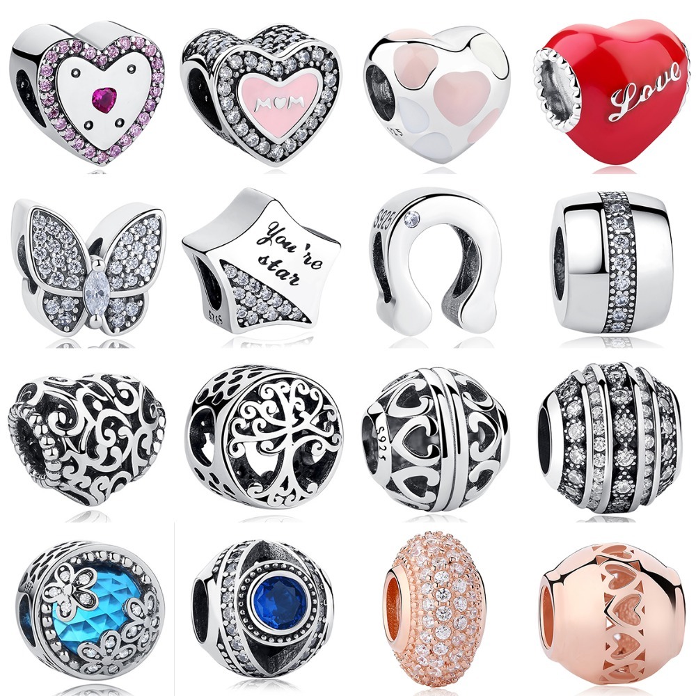 ELESHE 925 Sterling Silver Enamel Butterfly Love Heart Crystal Charm Mom Beads Fit Original Authentic Charm Bracelet DIY Jewelry Q0531
ELESHE 925 Sterling Silver Enamel Butterfly Love Heart Crystal Charm Mom Beads Fit Original Authentic Charm Bracelet DIY Jewelry Q0531