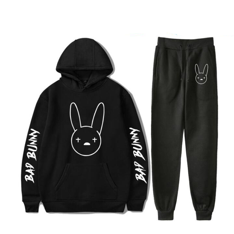 Hip Hop Rapper Bad Bunny Men's Sportswear Sets Casual Tracksuit Two Piece Set Top and Pants Sweat Suit Male Sporting Suits Y0310, Gray
Hip Hop Rapper Bad Bunny Men's Sportswear Sets Casual Tracksuit Two Piece Set Top and Pants Sweat Suit Male Sporting Suits Y0310, Gray