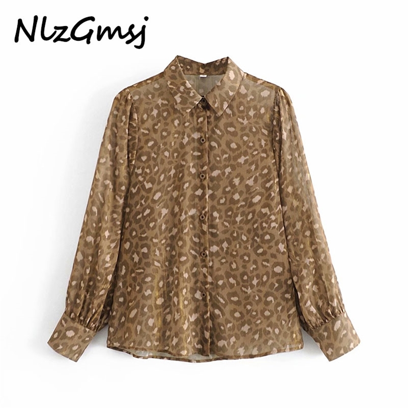 Blouse Women Vintage Chiffon Long Sleeve Single-breasted Leopard Turn-down Collar Shirt Spring Fashion 210628, As picture
Blouse Women Vintage Chiffon Long Sleeve Single-breasted Leopard Turn-down Collar Shirt Spring Fashion 210628, As picture