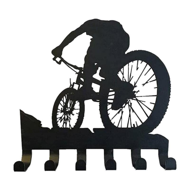 Hooks & Rails 6-hooks Large Wall Key Holder Riding Bicycle Pattern Hanger Organizer For Clothes Accessories Decor
Hooks & Rails 6-hooks Large Wall Key Holder Riding Bicycle Pattern Hanger Organizer For Clothes Accessories Decor