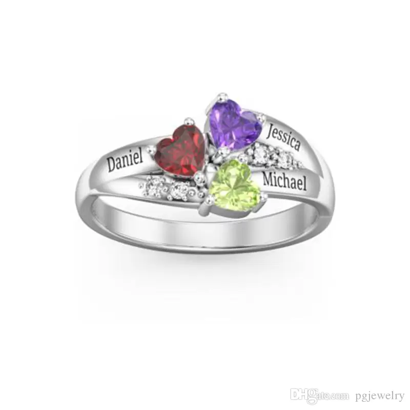 Authentic 925 Sterling Silver Personalized custom Heart Birthstone Engraved Names Ring for Women Sterling Silver Jewelry, Golden;silver
Authentic 925 Sterling Silver Personalized custom Heart Birthstone Engraved Names Ring for Women Sterling Silver Jewelry, Golden;silver