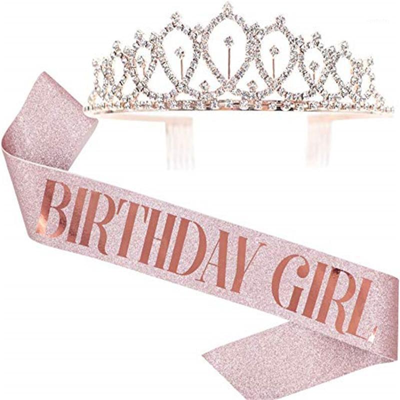 Party Decoration 2 Pcs Sets Birthday Shoulder Strap Crown Set Girl Etiquette Belt Rose Gold Cloth Women Dress Up
Party Decoration 2 Pcs Sets Birthday Shoulder Strap Crown Set Girl Etiquette Belt Rose Gold Cloth Women Dress Up