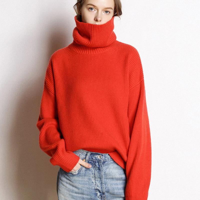 Women's Sweaters 2021 Autumn And Winter Cashmere Sweater High Neck Thick Loose Pullover Oversized Knitted Bottom, White;black
Women's Sweaters 2021 Autumn And Winter Cashmere Sweater High Neck Thick Loose Pullover Oversized Knitted Bottom, White;black
