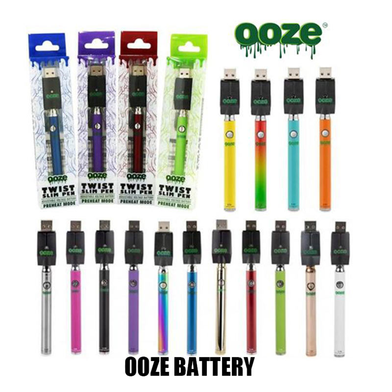 New Packaging Ooze Twist Slim Pen 350mah Vape Pen Battery Preheat Function Variable VoltaWge with USB Charger
New Packaging Ooze Twist Slim Pen 350mah Vape Pen Battery Preheat Function Variable VoltaWge with USB Charger