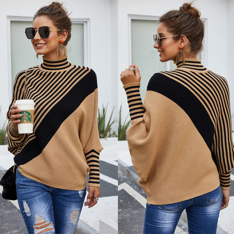 AliExpress Autumn and Winter New Oblique Stripe Thickened Cloak Sweater Turtleneck Long Sleeve Knitted Bat Shirt Coat, White;black
AliExpress Autumn and Winter New Oblique Stripe Thickened Cloak Sweater Turtleneck Long Sleeve Knitted Bat Shirt Coat, White;black