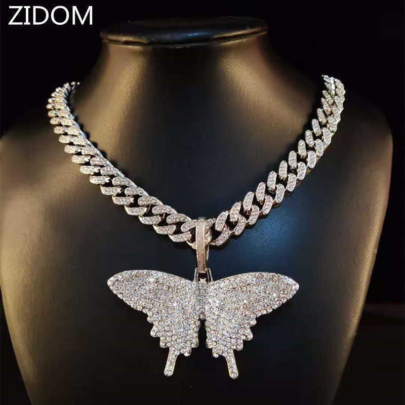 Big size Butterfly pendant Hiphop necklace 13mm miami cuban chain hip hop necklace Men Women fashion charm jewelry X0707
Big size Butterfly pendant Hiphop necklace 13mm miami cuban chain hip hop necklace Men Women fashion charm jewelry X0707