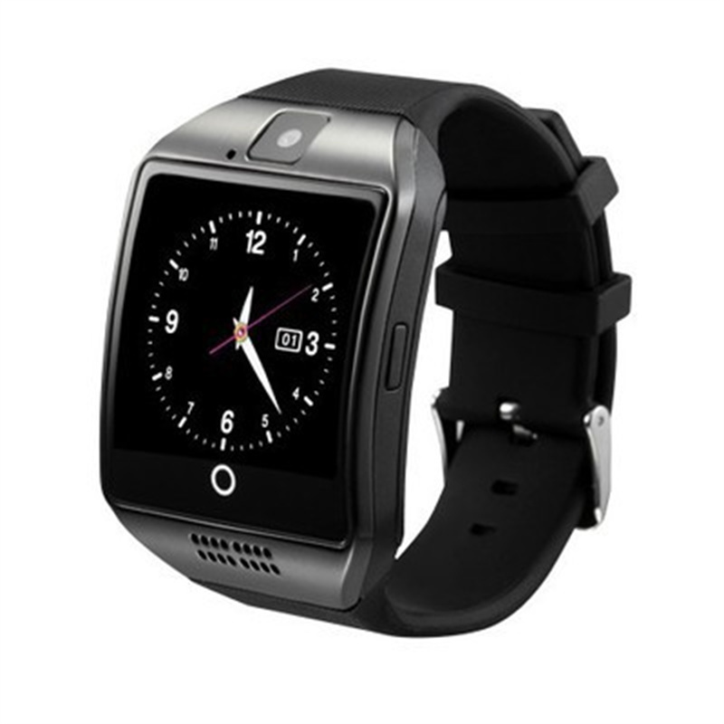 Authentic Q18 Smart Watches Bluetooth Wristband Smartwatch TF SIM Card NFC with Camera Chat Software Compatible iOS Android Cellphones with Retail Box