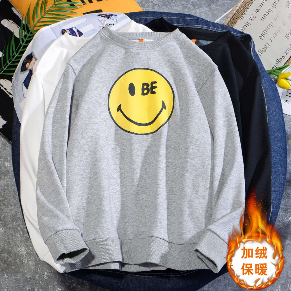 Smiling face be Plush men and women 2020 winter couple round neck long sleeve top student youth sweater trend, Black
Smiling face be Plush men and women 2020 winter couple round neck long sleeve top student youth sweater trend, Black