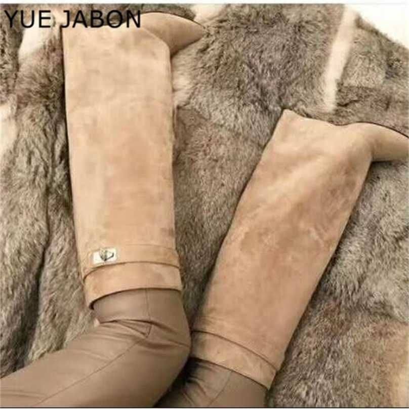Silver Metal Shark lock Knee high Boots White Women Pointed Toe Leather Wedge Increase Height High Heel Shoes Over The boot 211105, As pictures
Silver Metal Shark lock Knee high Boots White Women Pointed Toe Leather Wedge Increase Height High Heel Shoes Over The boot 211105, As pictures