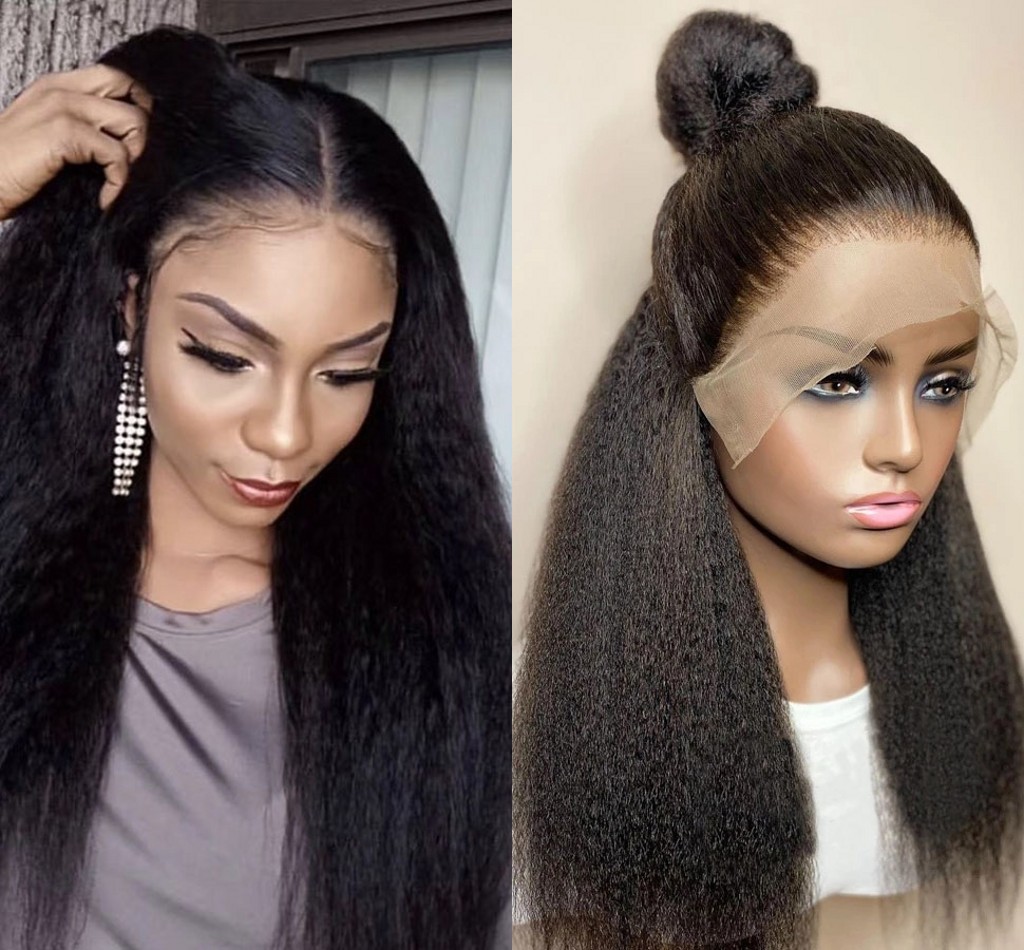 Brazilian Lace front Wig For Black Women Kinky Straight Synthetic Wigs Heat Resistant Fiber Hair Daily
