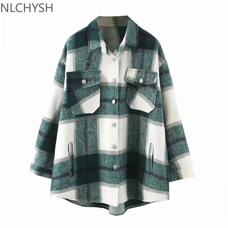 Women's Jackets Loose Casual Wool Plaid Jacket Women Turn Down Collar Fashion Coat With Pockets Autumn Long Sleeve Ladies Coats, Black;brown
Women's Jackets Loose Casual Wool Plaid Jacket Women Turn Down Collar Fashion Coat With Pockets Autumn Long Sleeve Ladies Coats, Black;brown