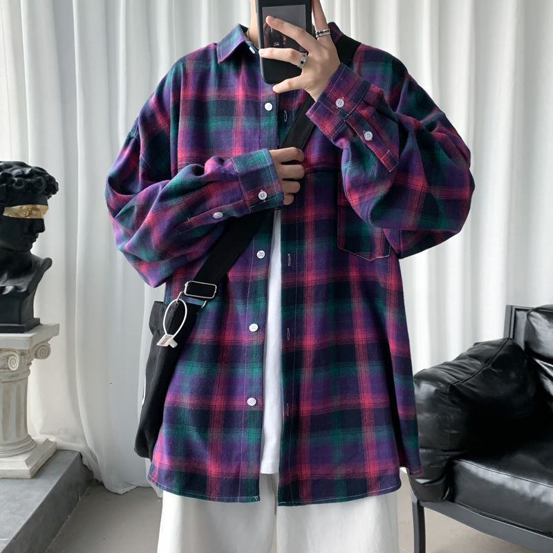New 2021 Men's Streetwear Cargo Shirt French Cuff Mens Lattice Printing Coats Camisa Masculina Fashion Long Sleeves Shirts M- Tvwo, Red plaid
New 2021 Men's Streetwear Cargo Shirt French Cuff Mens Lattice Printing Coats Camisa Masculina Fashion Long Sleeves Shirts M- Tvwo, Red plaid