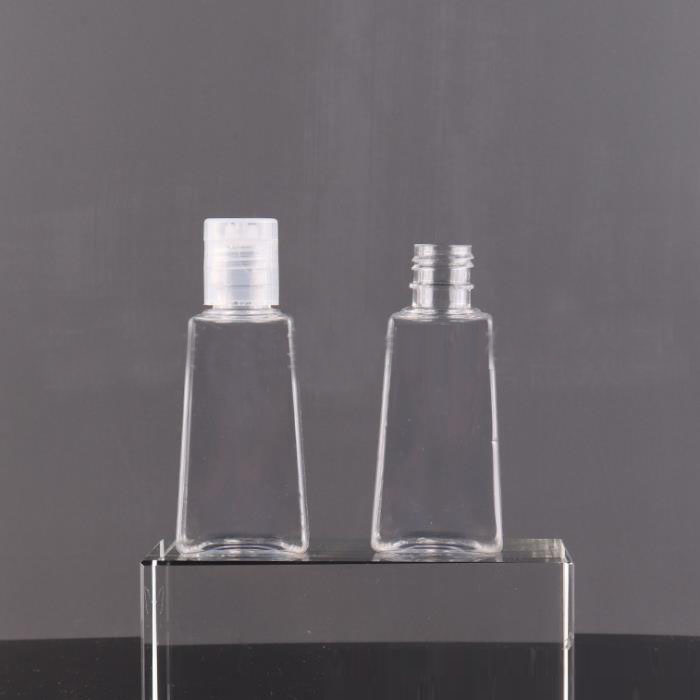 30ml PET transparent trapezoidal packing bottle hand sanitizer flip cover shampoo and facial cleanser disinfection container6423489