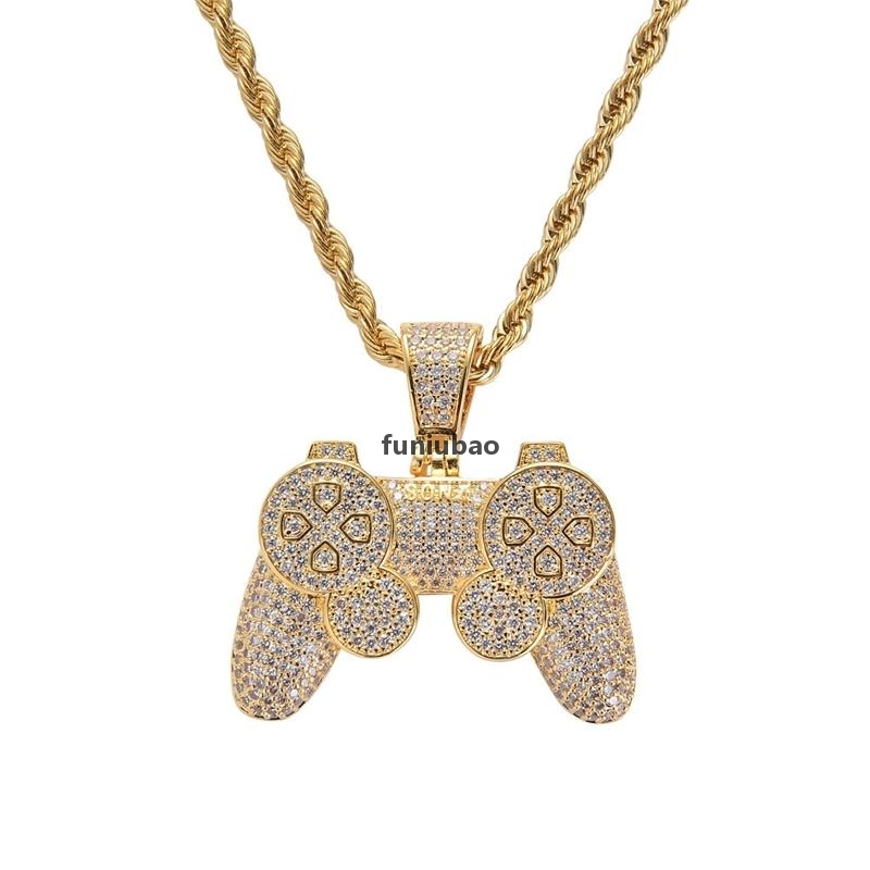 Game Console Pendants Iced Out Chain Bling Cz Gold Silver Color Men 'S Hip Hop Rock Necklace Jewelry Kids Boy 201013
Game Console Pendants Iced Out Chain Bling Cz Gold Silver Color Men 'S Hip Hop Rock Necklace Jewelry Kids Boy 201013