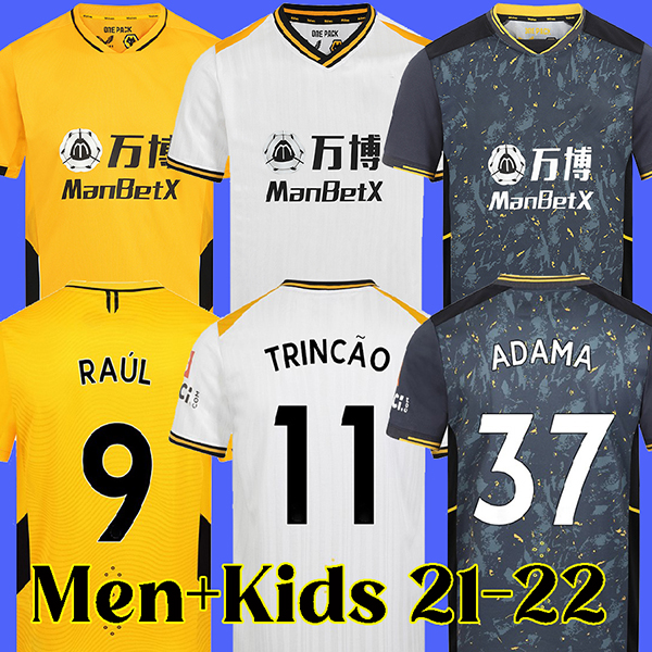 21 22 Wolves Soccer Jerseys ADAMA KILMAN SEMEDO RAUL NETO NEVES 2021 2022 Wanderers J.OTTO PODENCE GIBBS WHITE Wolverhampton Football Shirts Men + Kids Kits 123, Home
21 22 Wolves Soccer Jerseys ADAMA KILMAN SEMEDO RAUL NETO NEVES 2021 2022 Wanderers J.OTTO PODENCE GIBBS WHITE Wolverhampton Football Shirts Men + Kids Kits 123, Home