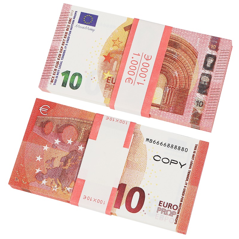 Fake banknotes 10 euro for Kids funny toys Decompression Toy 1 lot=100PCS Movie Prop Money 
Fake banknotes 10 euro for Kids funny toys Decompression Toy 1 lot=100PCS Movie Prop Money