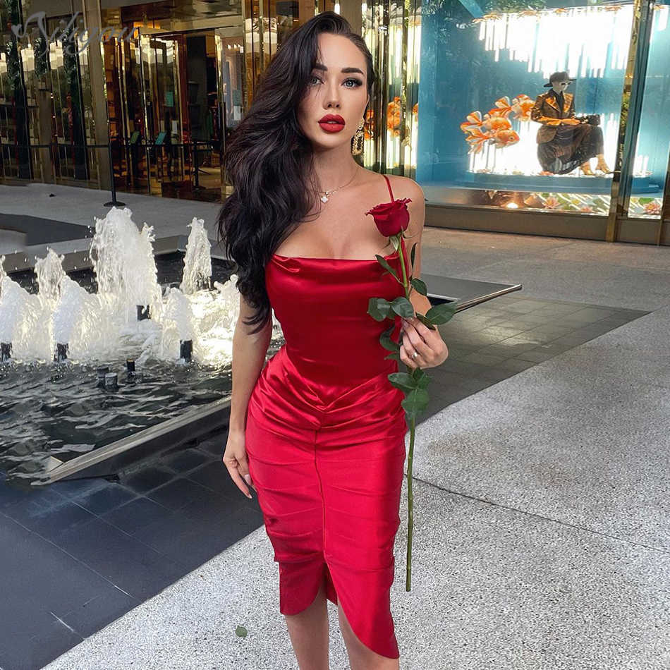 Autumn Women'S Sleeveless Pasta Belt Irregular Draped Tight Skirt Dress Celebrity Runway Club Party Vestidos 210527