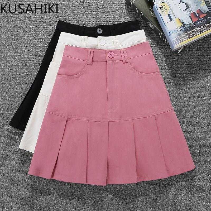 KUSAHIKI Korean Sweet Fashion Pleated Skirt Women High Waisted A-lie Mini Skirts Summer Solid Faldas Mujer Moda 6H256 210602, White
KUSAHIKI Korean Sweet Fashion Pleated Skirt Women High Waisted A-lie Mini Skirts Summer Solid Faldas Mujer Moda 6H256 210602, White