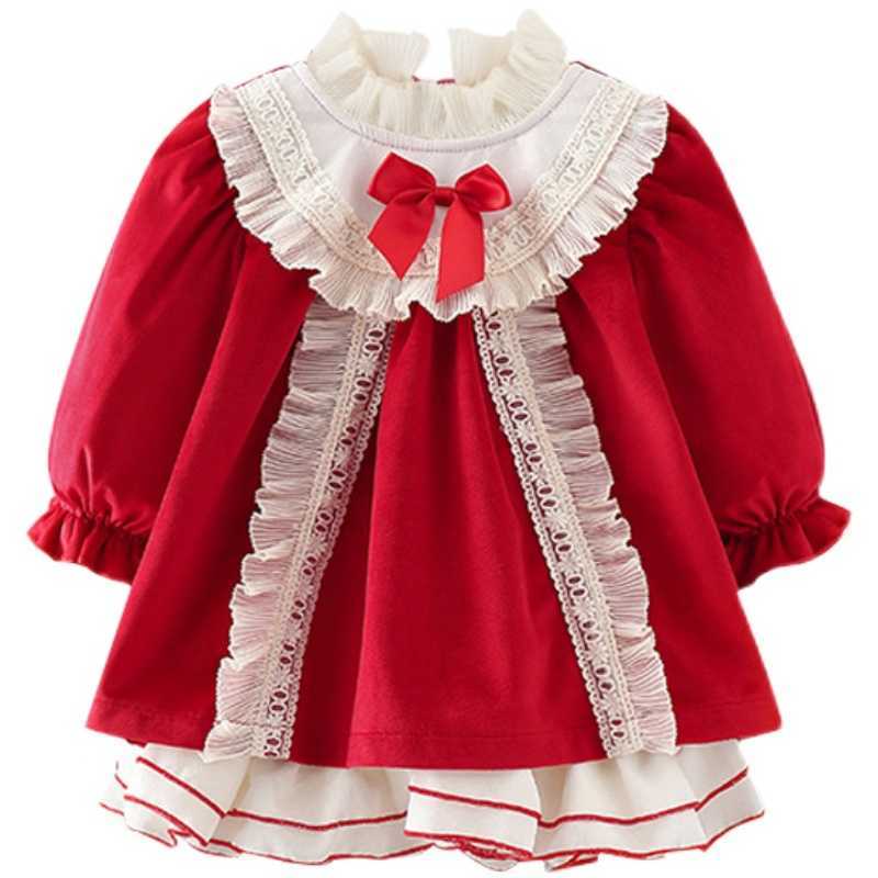 Girl Red Velvet Spanish Dress Baby Lolita Princess Ball Gown Children Eid Dresses Kids Boutique Clothes Fleece Liner Winter 210615
Girl Red Velvet Spanish Dress Baby Lolita Princess Ball Gown Children Eid Dresses Kids Boutique Clothes Fleece Liner Winter 210615