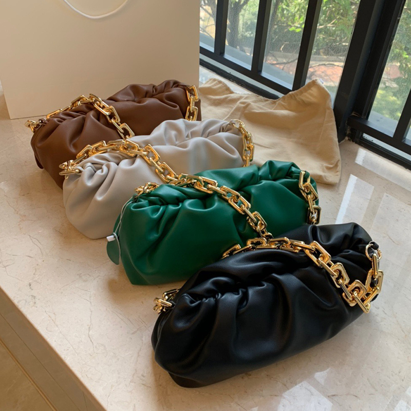Song Huiqiao Xiaojing Same Style Thick Chain Cloud Bag Underarm Bag Genuine Leather Womens Bag Portable Shoulder Pleated Dumpling
Song Huiqiao Xiaojing Same Style Thick Chain Cloud Bag Underarm Bag Genuine Leather Womens Bag Portable Shoulder Pleated Dumpling
