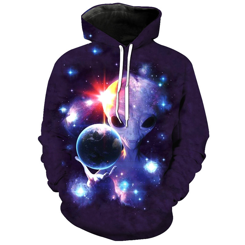 Cloudstyle 3D Hoodies Men Space Astronaut 3D Print Streetwear Long Sleeve Sweatshirts Hoody Pullover Fashion Tops Plus Size 5XL 201020