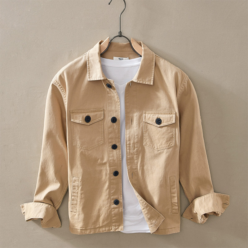 2021 New Autumn Shirt Khakis Turn-down Collar Casual Male Fashion 100% Cotton Jacket Y3453 Zuh0, Khaki.
2021 New Autumn Shirt Khakis Turn-down Collar Casual Male Fashion 100% Cotton Jacket Y3453 Zuh0, Khaki.