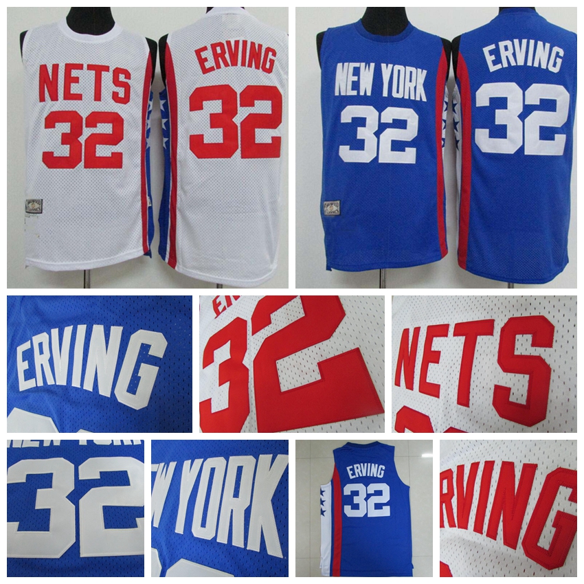 MenBrooklynNets Julius Erving on the court basketball jersey;The swing man sews a basketball jersey
