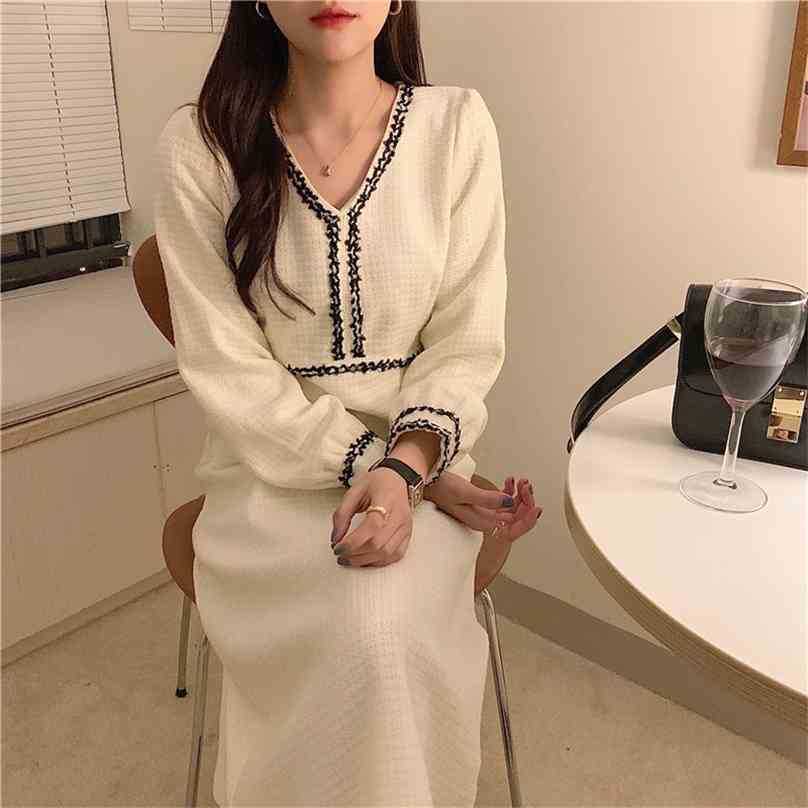 Women French Retro Solid Dress V-Neck Gentle Elegant Chic Female Office Lady Long Fashion Clothe 210525, White
Women French Retro Solid Dress V-Neck Gentle Elegant Chic Female Office Lady Long Fashion Clothe 210525, White