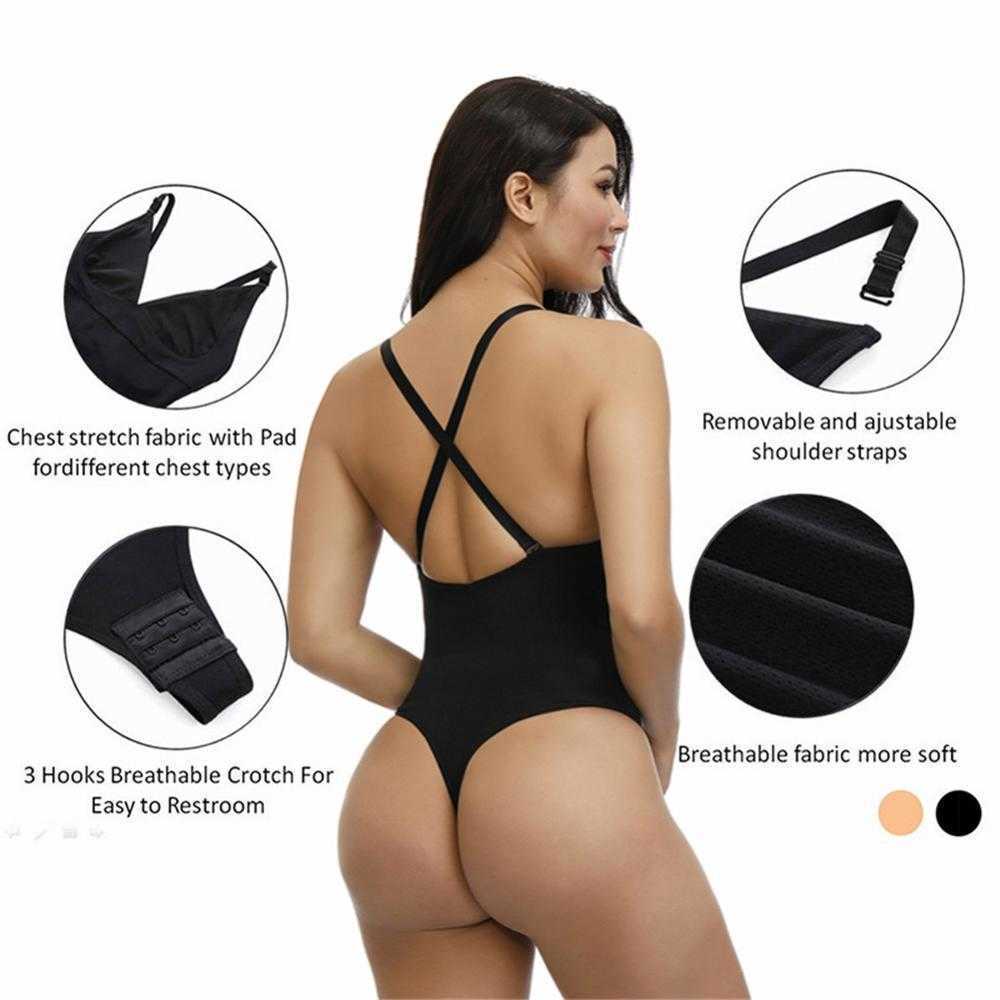 Feelingirl Women Waist Trainer Slimming Underwear Tummy Control Shapewear Corset Butt Lifter Thongs Modeling Strap Body Shaper 201105