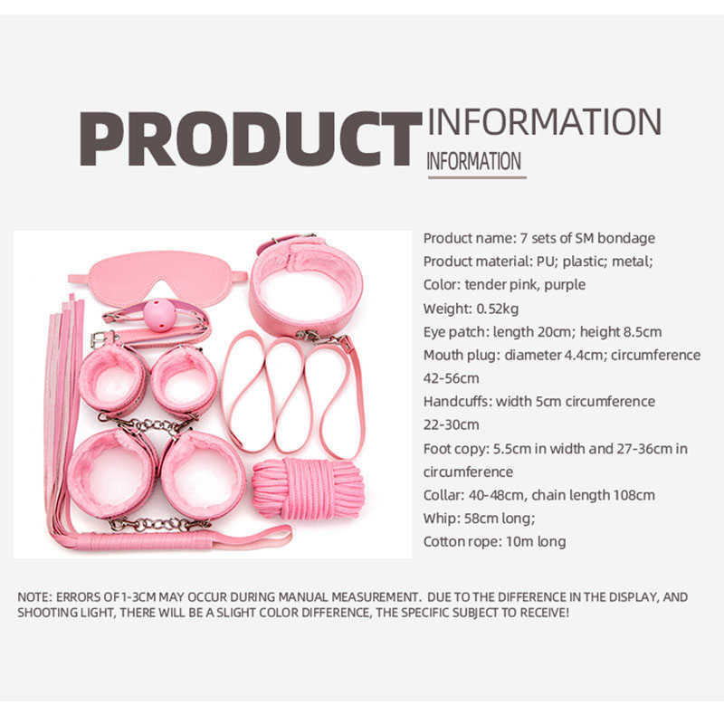 Handcuffs Bdsm Bed Bondage Set Sex Toys for Women Handcuffs Anal Nipple Clamps Rope Exotic Accessories Erotic Toys Adult Games 211013