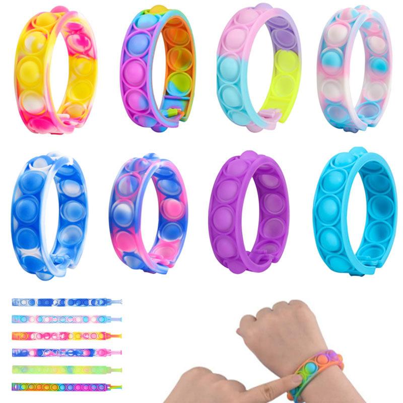 Charm Bracelets Children Kids Adult Push Bubble Bracelet Decompression Toy Popite Toys Dimple Anti Stress Reliever Sensory Gift, Golden;silver
Charm Bracelets Children Kids Adult Push Bubble Bracelet Decompression Toy Popite Toys Dimple Anti Stress Reliever Sensory Gift, Golden;silver