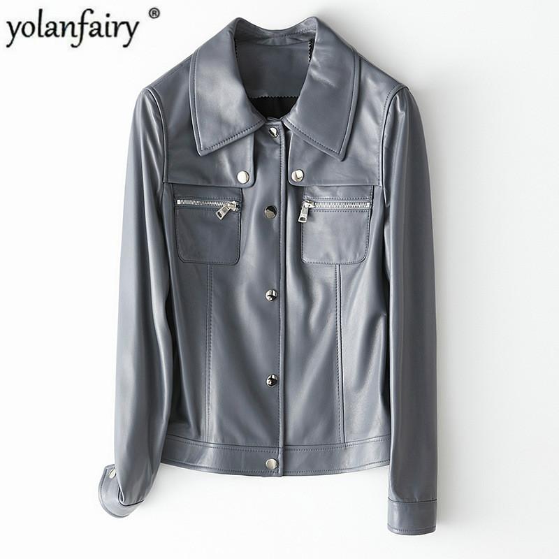 Women's Leather & Faux 2021 Spring Genuine Jacket 100% Sheepskin Coat Female Autumn Short Real Women HQ20-YXG1976A KJ, Black
Women's Leather & Faux 2021 Spring Genuine Jacket 100% Sheepskin Coat Female Autumn Short Real Women HQ20-YXG1976A KJ, Black